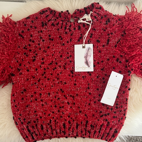 Jessica Simpson Red and Black Kids Sweater - Picture 1 of 5